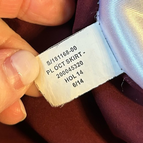 Banana Republic Faux Wrap Mini Skirt Women’s SZ 4 in Maroon S/181168-00 - Picture 7 of 7